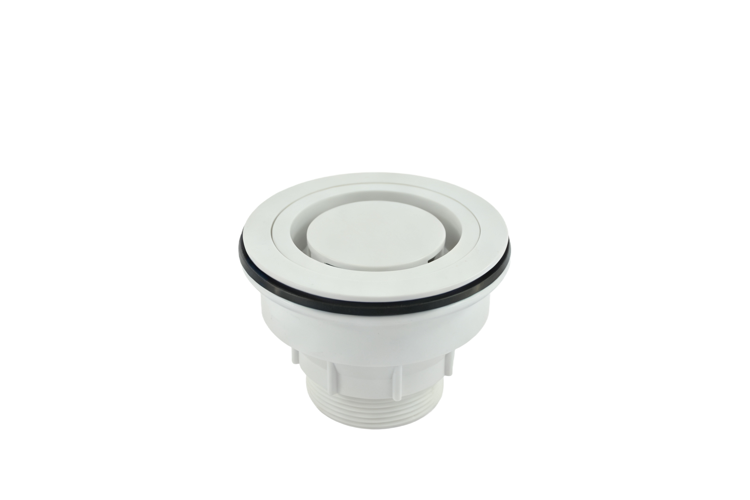 Shower Base Waste with Round White Cover